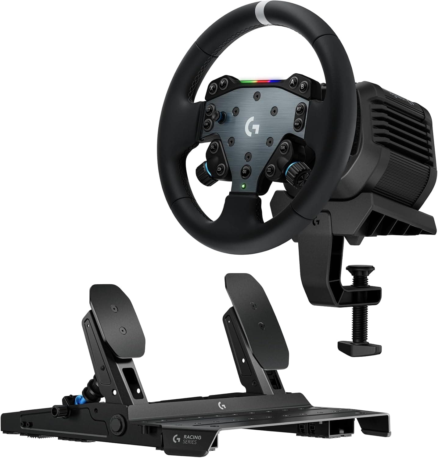 ست فرمان شبیهساز رانندگی سهتکه Logitech G RS50 با پایه Direct Drive 8 Nm، هاب 13 دکمهای و فرمان گرد 11-inch مناسب PS5، PS4 و PC ست فرمان شبیهساز رانندگی سهتکه Logitech G RS50 با پایه Direct Drive 8 Nm، هاب 13 دکمهای و فرمان گرد 11-inch مناسب PS5، PS4 و PC