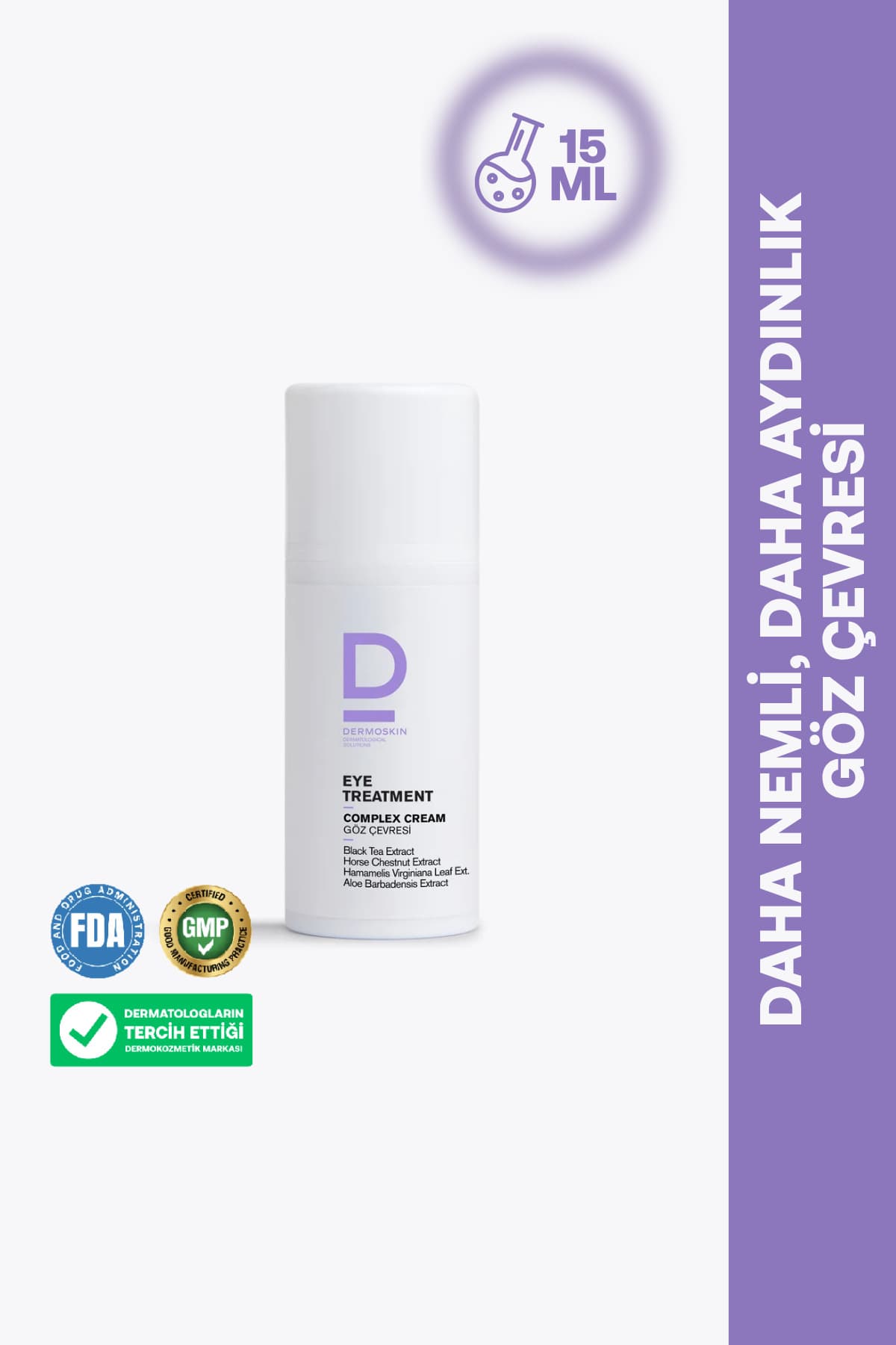 کرم دور چشم Dermoskin ضد چروک و پیری با هیالورونیک اسید 15 ml کرم دور چشم Dermoskin ضد چروک و پیری با هیالورونیک اسید 15 ml