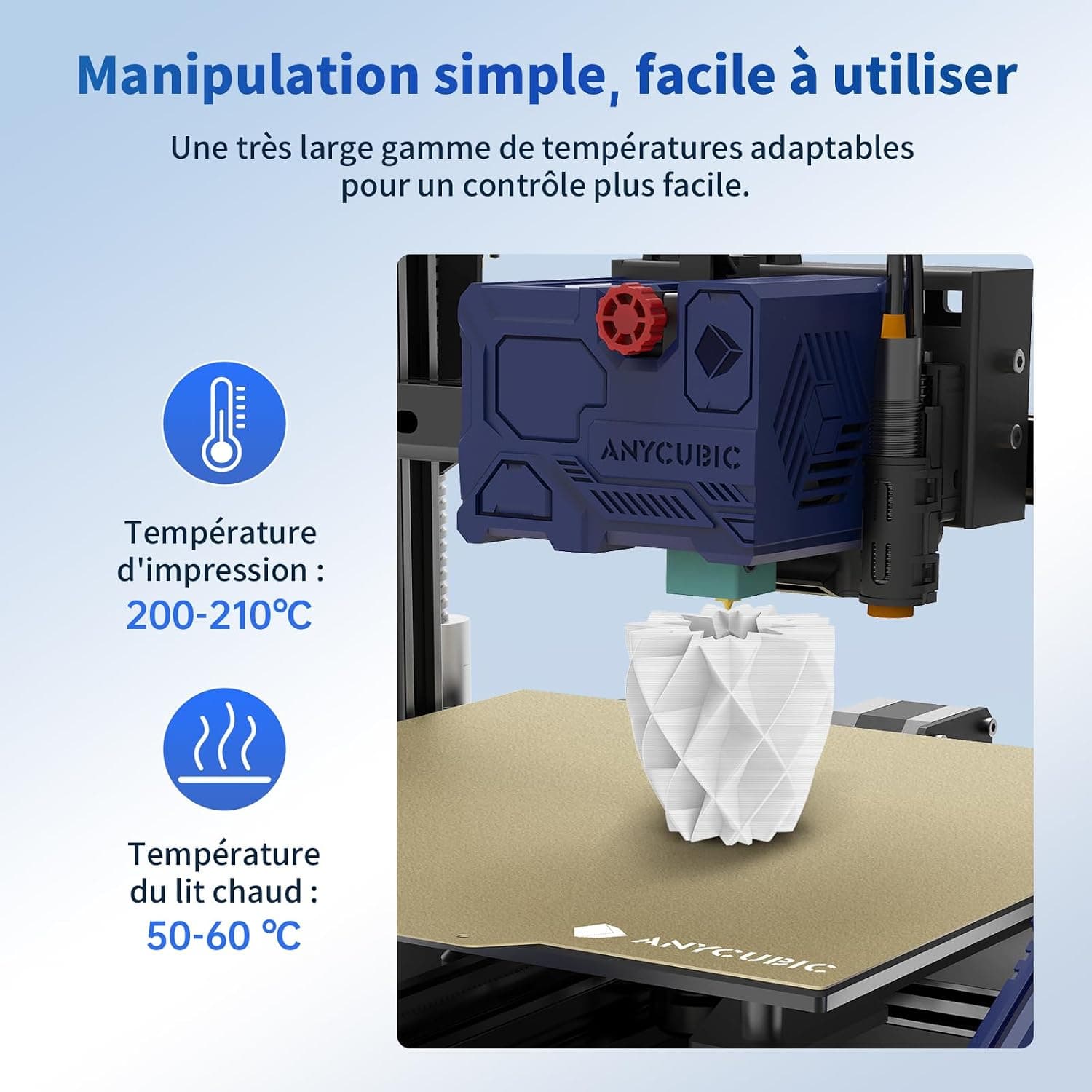 فیلامنت پرینتر سه بعدی PLA ANYCUBIC سفید 1.75 mm 1 kg فیلامنت پرینتر سه بعدی PLA ANYCUBIC سفید 1.75 mm 1 kg