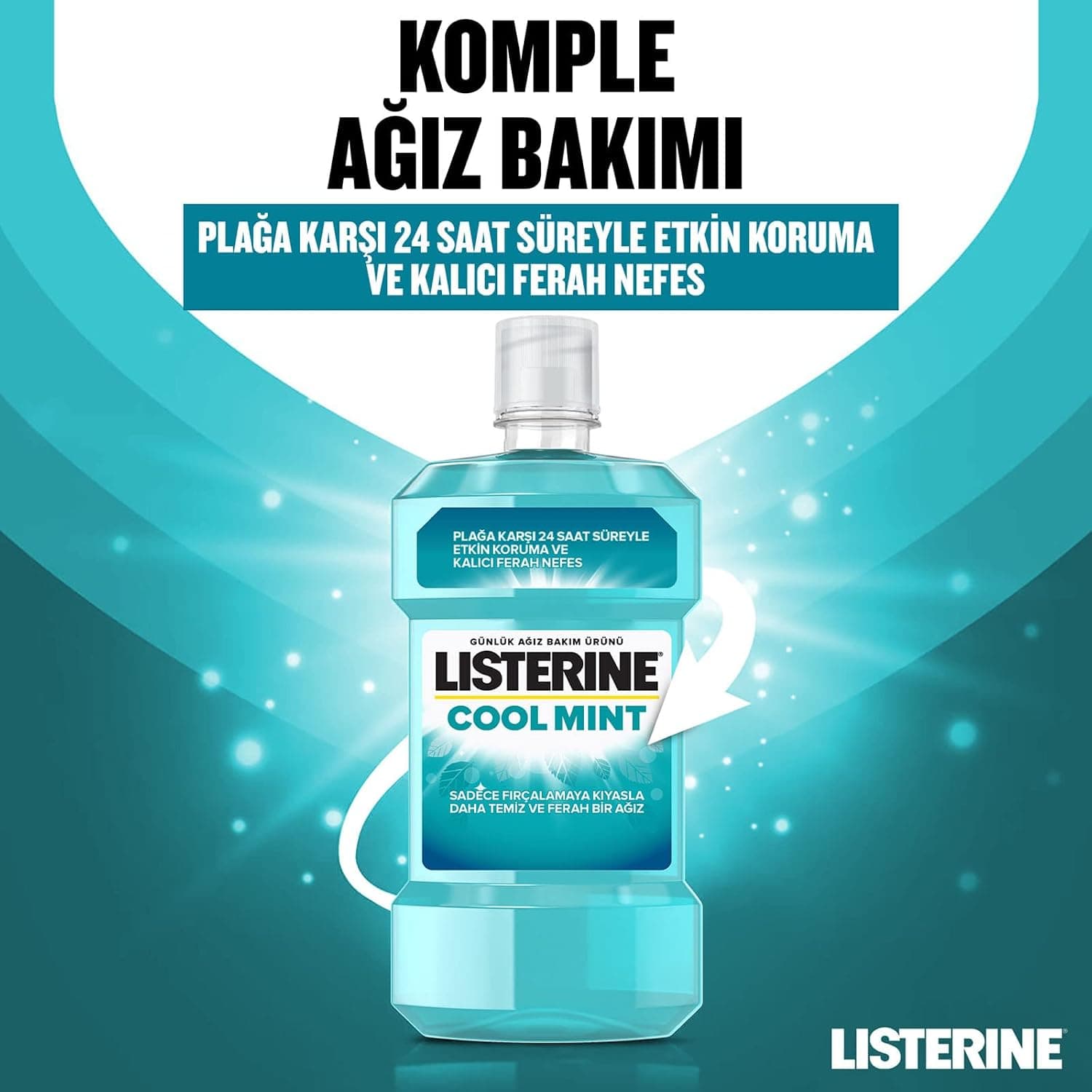 دهانشویه Listerine با طعم نعناع خنک 1000 ml دهانشویه Listerine با طعم نعناع خنک 1000 ml