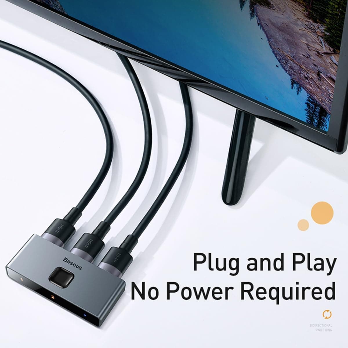 آداپتور هاب HDMI پسرانه Baseus Matrix 2 in 1 خاکستری تیره 4K 60Hz سفری آداپتور هاب HDMI پسرانه Baseus Matrix 2 in 1 خاکستری تیره 4K 60Hz سفری