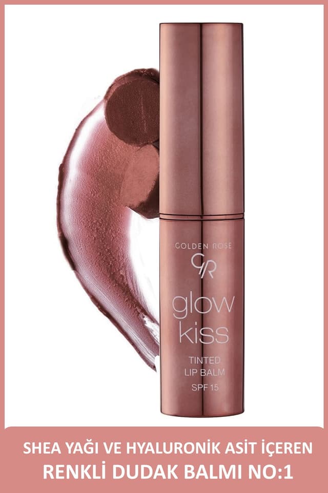 بالم لب رنگی Golden Rose با SPF15 و Shea و Hyaluronic Acid مدل Glow Kiss 01 وانیلی 3g بالم لب رنگی Golden Rose با SPF15 و Shea و Hyaluronic Acid مدل Glow Kiss 01 وانیلی 3g