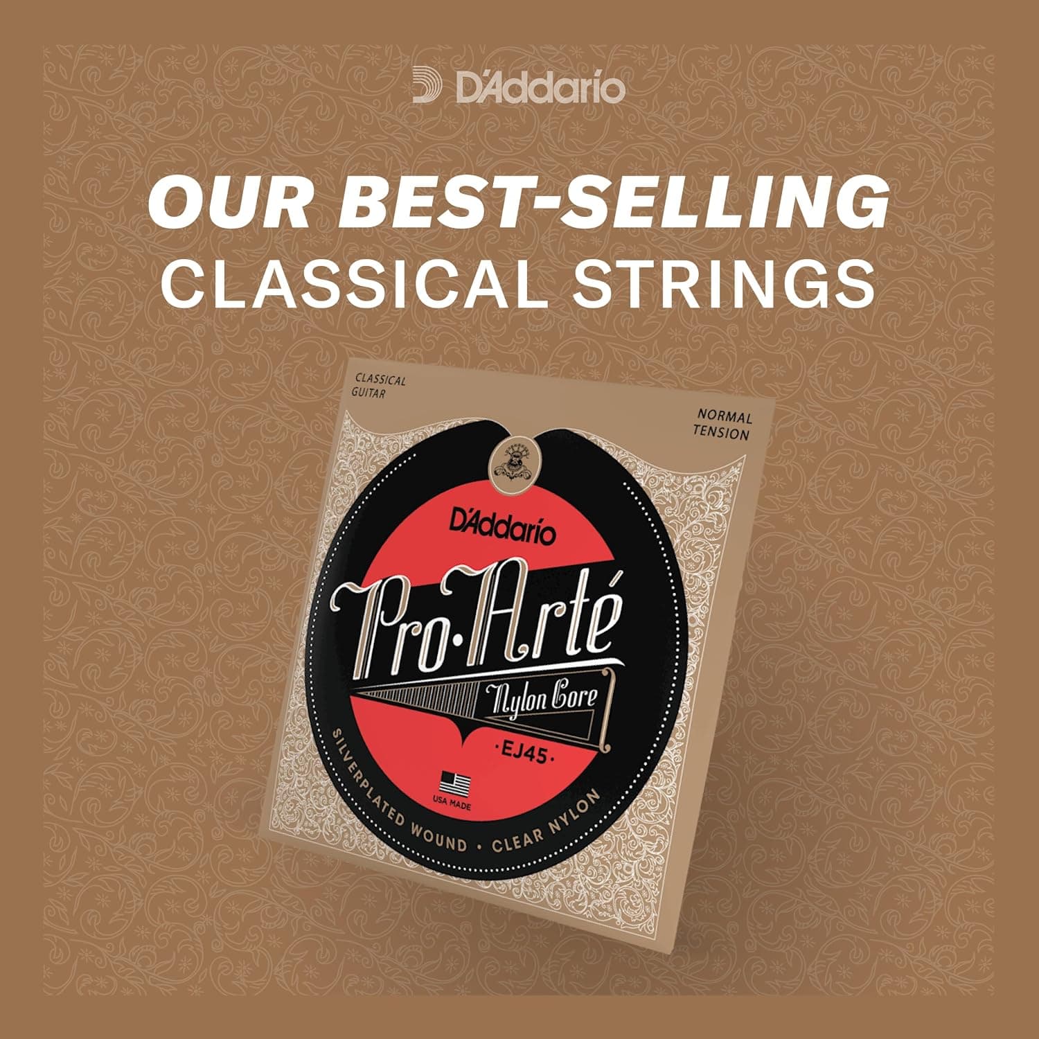 ست سیم گیتار کلاسیک D'Addario Pro-Arte با روکش نقرهای مدل EJ45 ست سیم گیتار کلاسیک D'Addario Pro-Arte با روکش نقرهای مدل EJ45