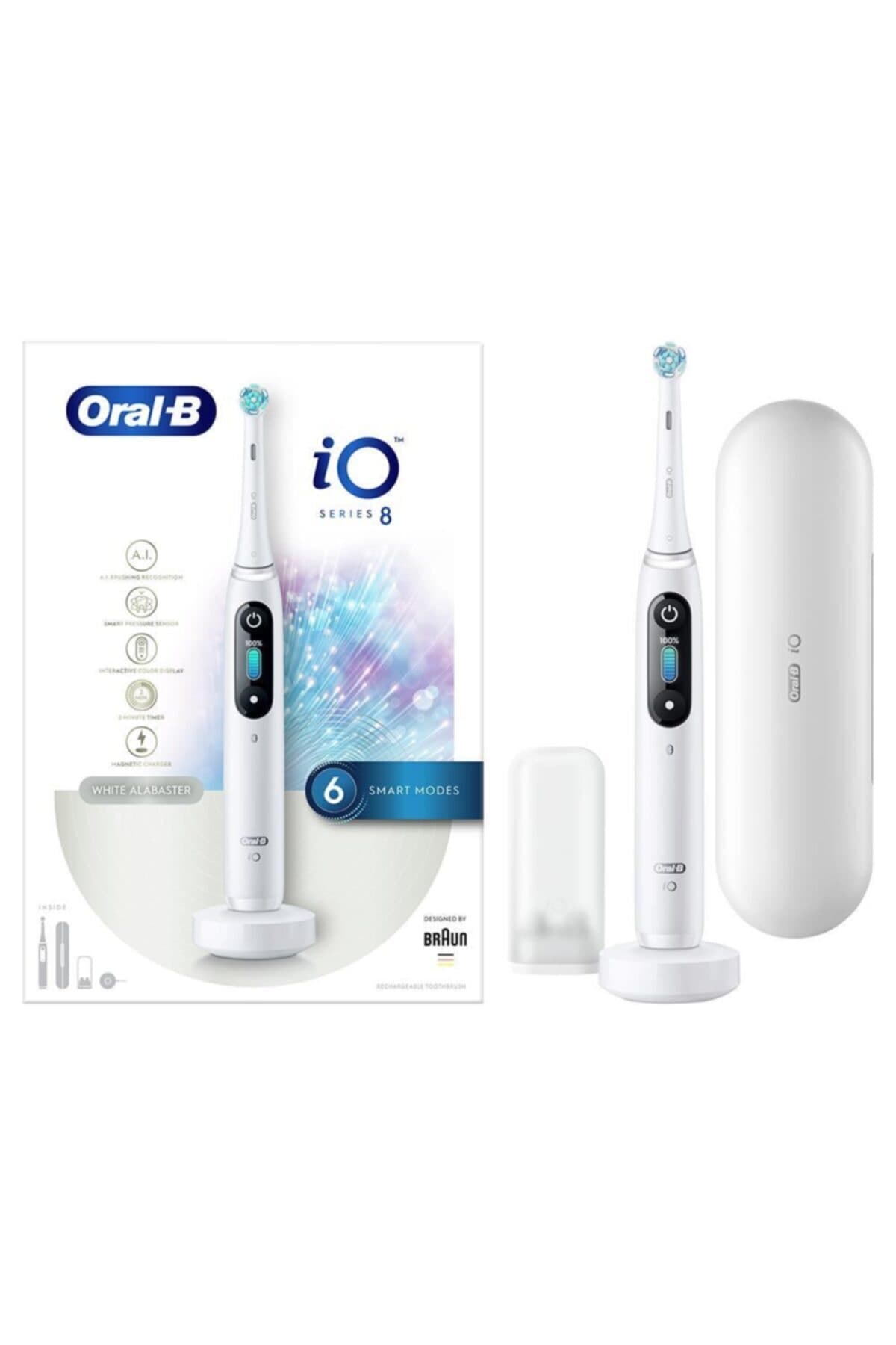 مسواک برقی Oral-B iO 8 سفید مسواک برقی Oral-B iO 8 سفید