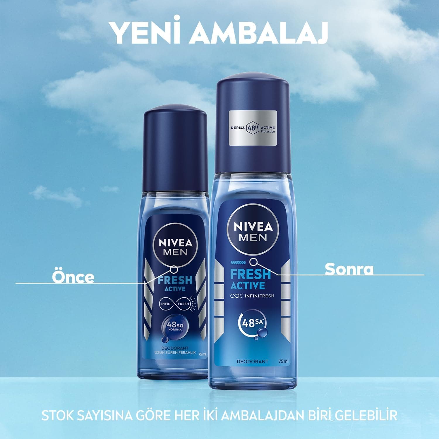 دئودورانت اسپری پمپی مردانه NIVEA Fresh Active، محافظت 48 ساعته در برابر تعریق و بوی عرق، بدون آلومینیوم 75ml دئودورانت اسپری پمپی مردانه NIVEA Fresh Active، محافظت 48 ساعته در برابر تعریق و بوی عرق، بدون آلومینیوم 75ml