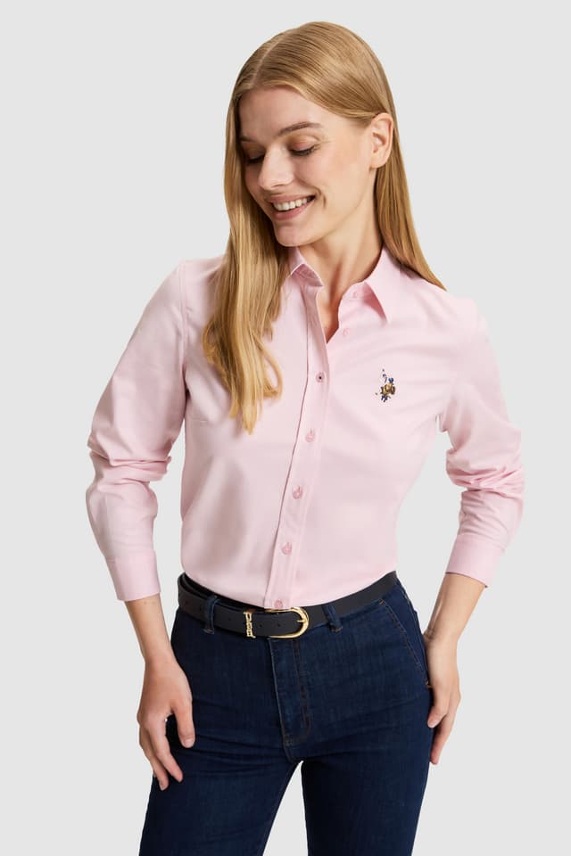 پیراهن زنانه U.S. Polo Assn. آستینبلند صورتی روشن مدل 50329503-VR078 پیراهن زنانه U.S. Polo Assn. آستینبلند صورتی روشن مدل 50329503-VR078