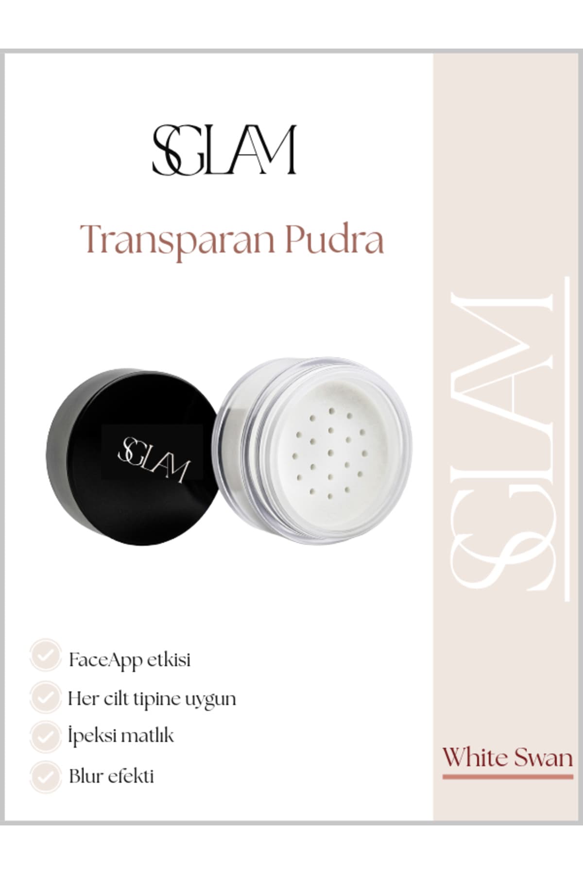 پودر بیک شفاف S'GLAM پودر بیک شفاف S'GLAM