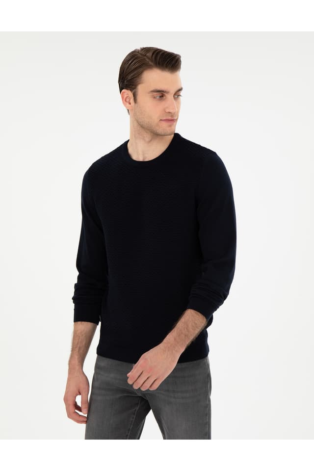 پلیور مردانه Pierre Cardin سرمهای روشن اسلیم فیت یقه گرد مدل 50281819-VR059 پلیور مردانه Pierre Cardin سرمهای روشن اسلیم فیت یقه گرد مدل 50281819-VR059