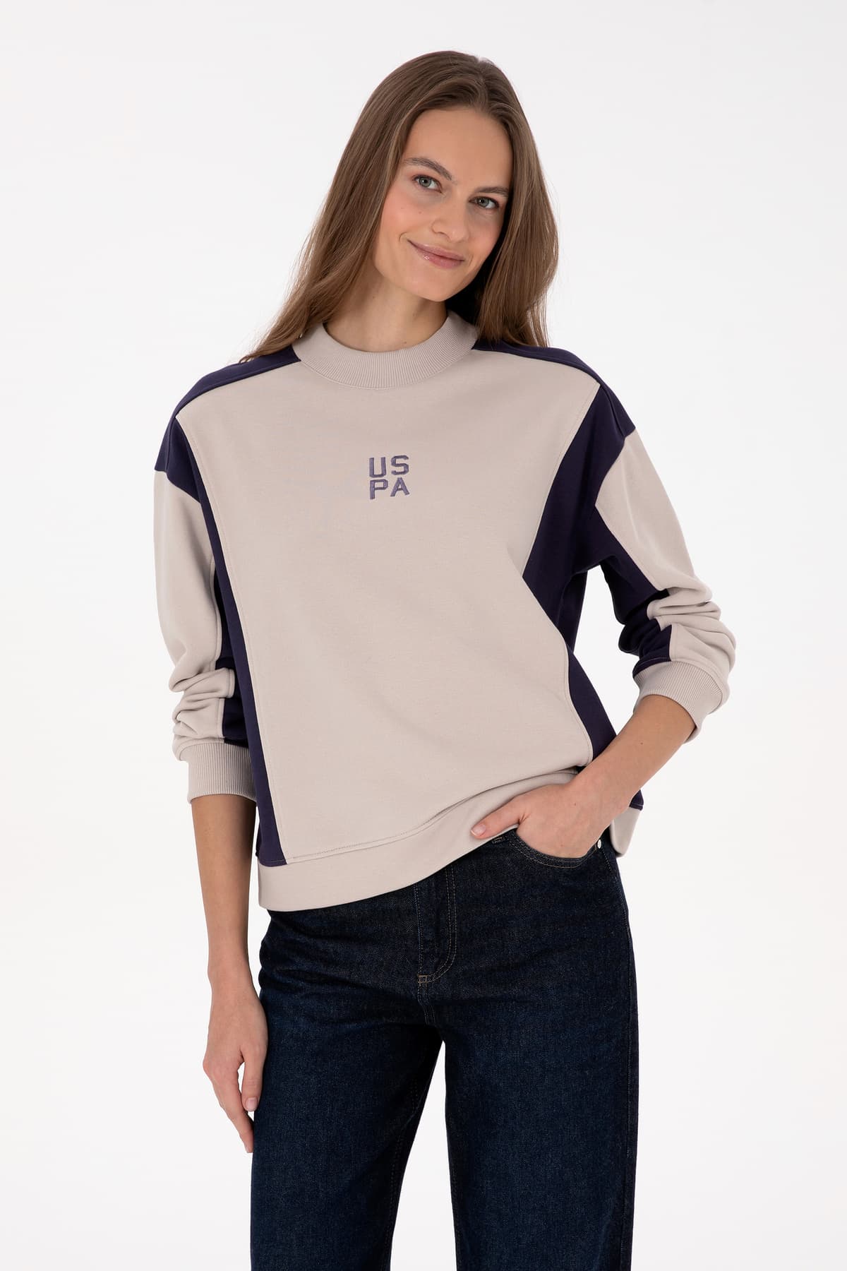 سوئیشرت زنانه U.S. Polo Assn. بنفش تیره یقه گرد مدل 50314951-VR074 سوئیشرت زنانه U.S. Polo Assn. بنفش تیره یقه گرد مدل 50314951-VR074