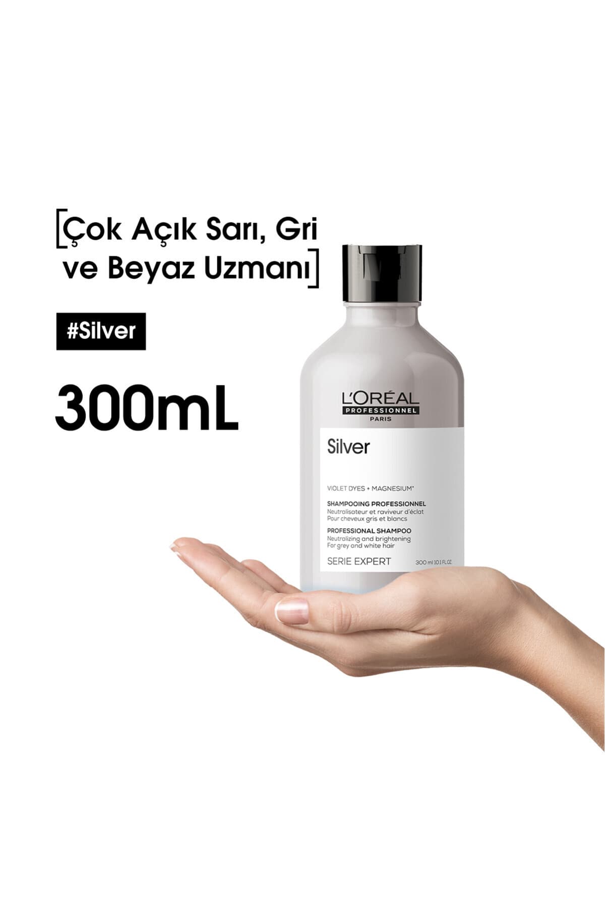 شامپو بنفش متعادلکننده رنگ مخصوص موهای بلوند خیلی روشن، خاکستری و سفید L'oreal Professionnel Serie Expert 300 ml شامپو بنفش متعادلکننده رنگ مخصوص موهای بلوند خیلی روشن، خاکستری و سفید L'oreal Professionnel Serie Expert 300 ml