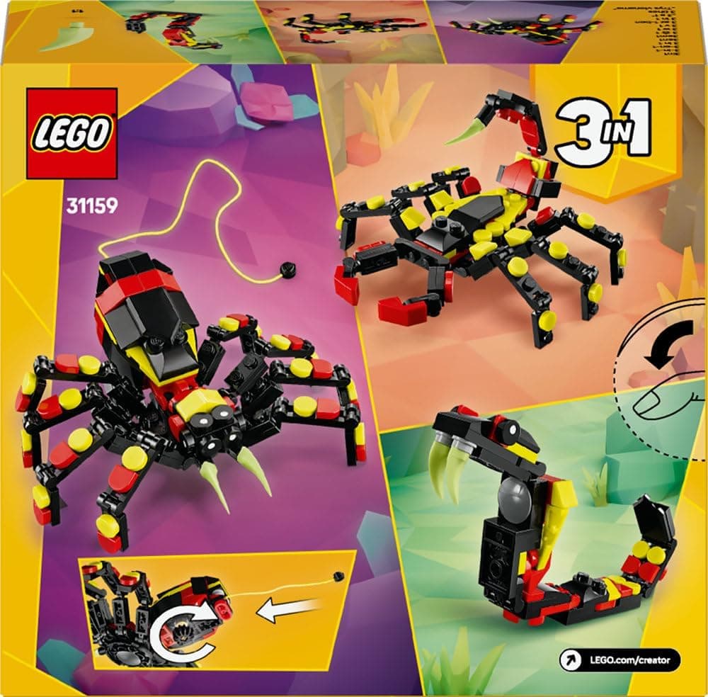 لگو Creator 3in1 حیوانات وحشی Surprising Spider مدل 31159 لگو Creator 3in1 حیوانات وحشی Surprising Spider مدل 31159