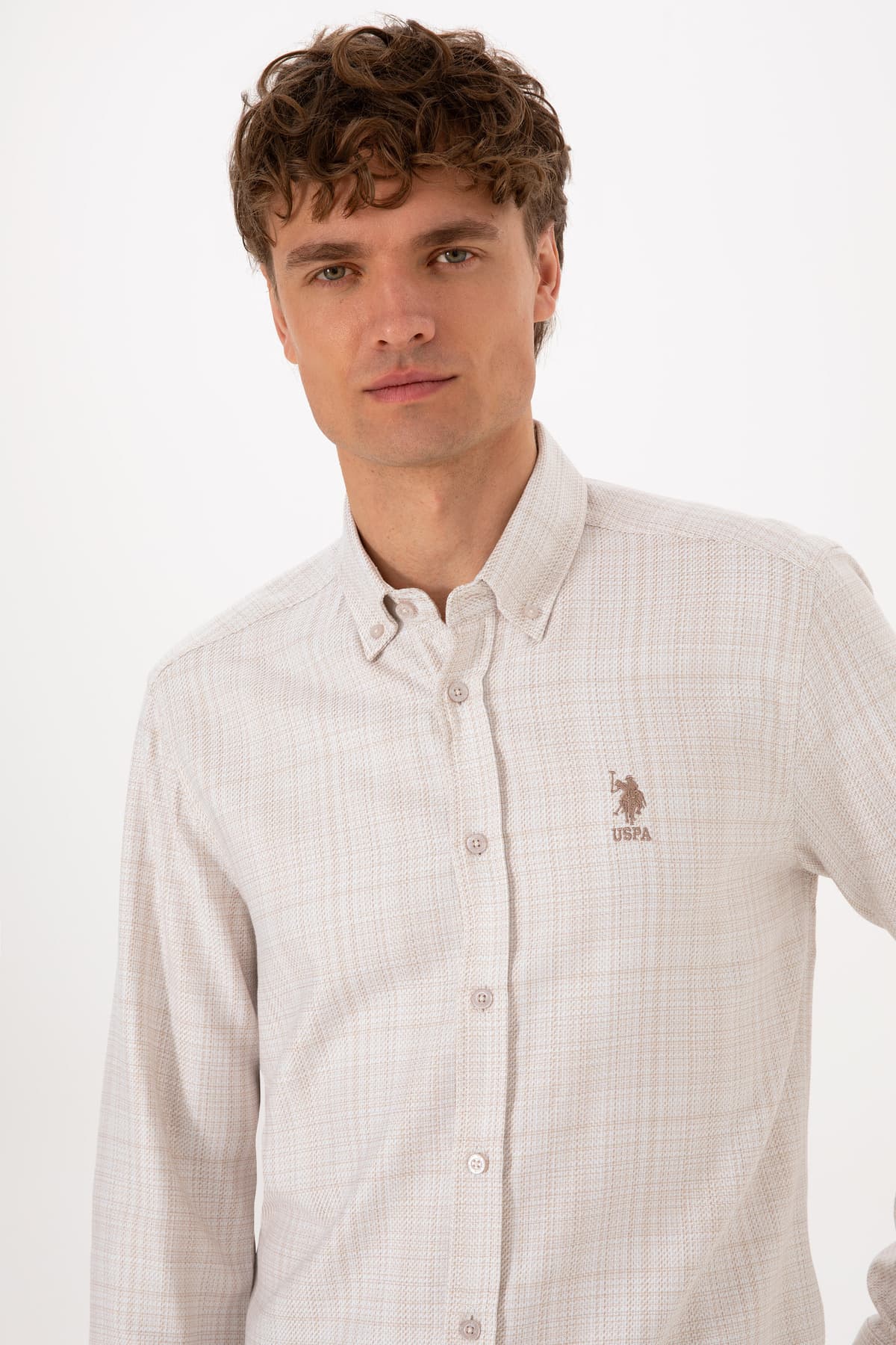 پیراهن مردانه U.S. Polo Assn. کرم آستینبلند مدل 50316640-VR256 پیراهن مردانه U.S. Polo Assn. کرم آستینبلند مدل 50316640-VR256