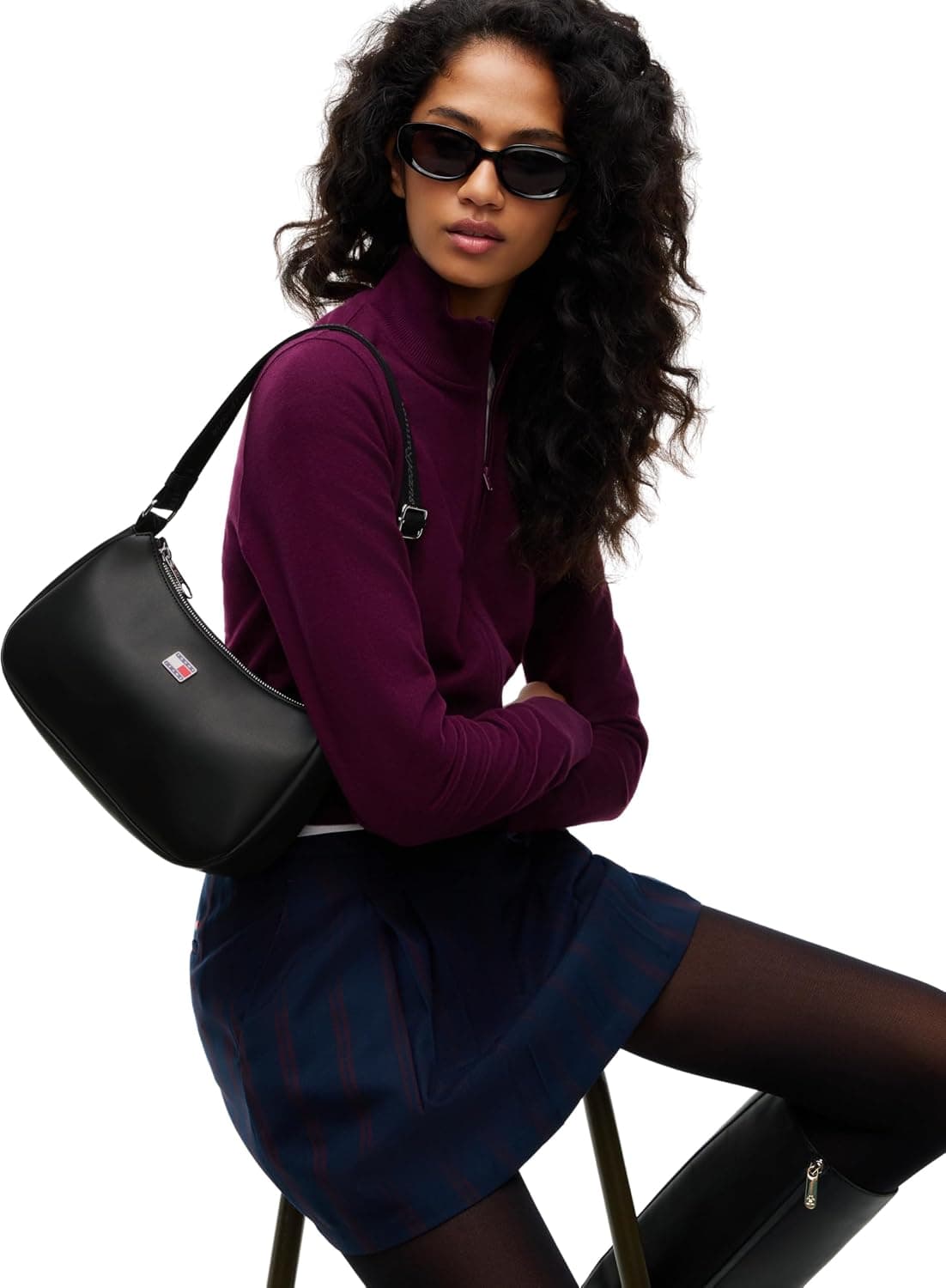 کیف دوشی زنانه Tommy Jeans مشکی مدل DAILY ELEVATED کیف دوشی زنانه Tommy Jeans مشکی مدل DAILY ELEVATED
