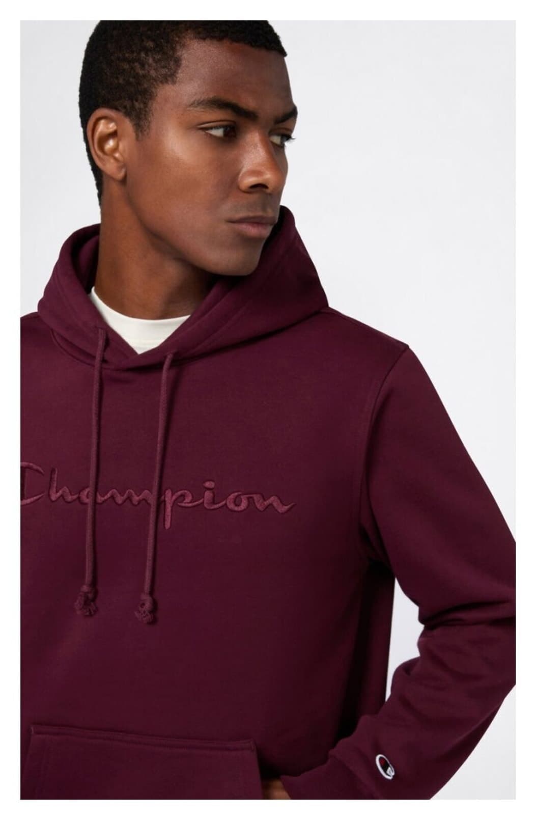 سوئیشرت مردانه Champion هودیدار بوردو مدل 220271-RS522 سوئیشرت مردانه Champion هودیدار بوردو مدل 220271-RS522