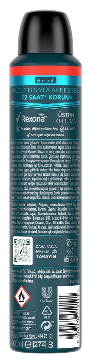 دئودورانت اسپری مردانه Rexona Xtra Cool با محافظت ۷۲ ساعته 200 ml x3 دئودورانت اسپری مردانه Rexona Xtra Cool با محافظت ۷۲ ساعته 200 ml x3