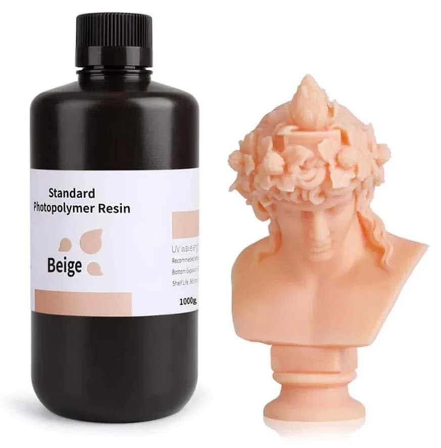 رزین فوتوپلیمر ELEGOO استاندارد بژ 1 Kg رزین فوتوپلیمر ELEGOO استاندارد بژ 1 Kg