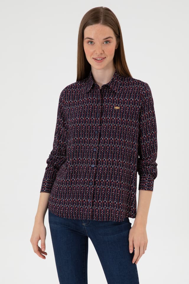 پیراهن زنانه آستینبلند سرمهای U.S. Polo Assn. مدل 50316381-VR033 پیراهن زنانه آستینبلند سرمهای U.S. Polo Assn. مدل 50316381-VR033