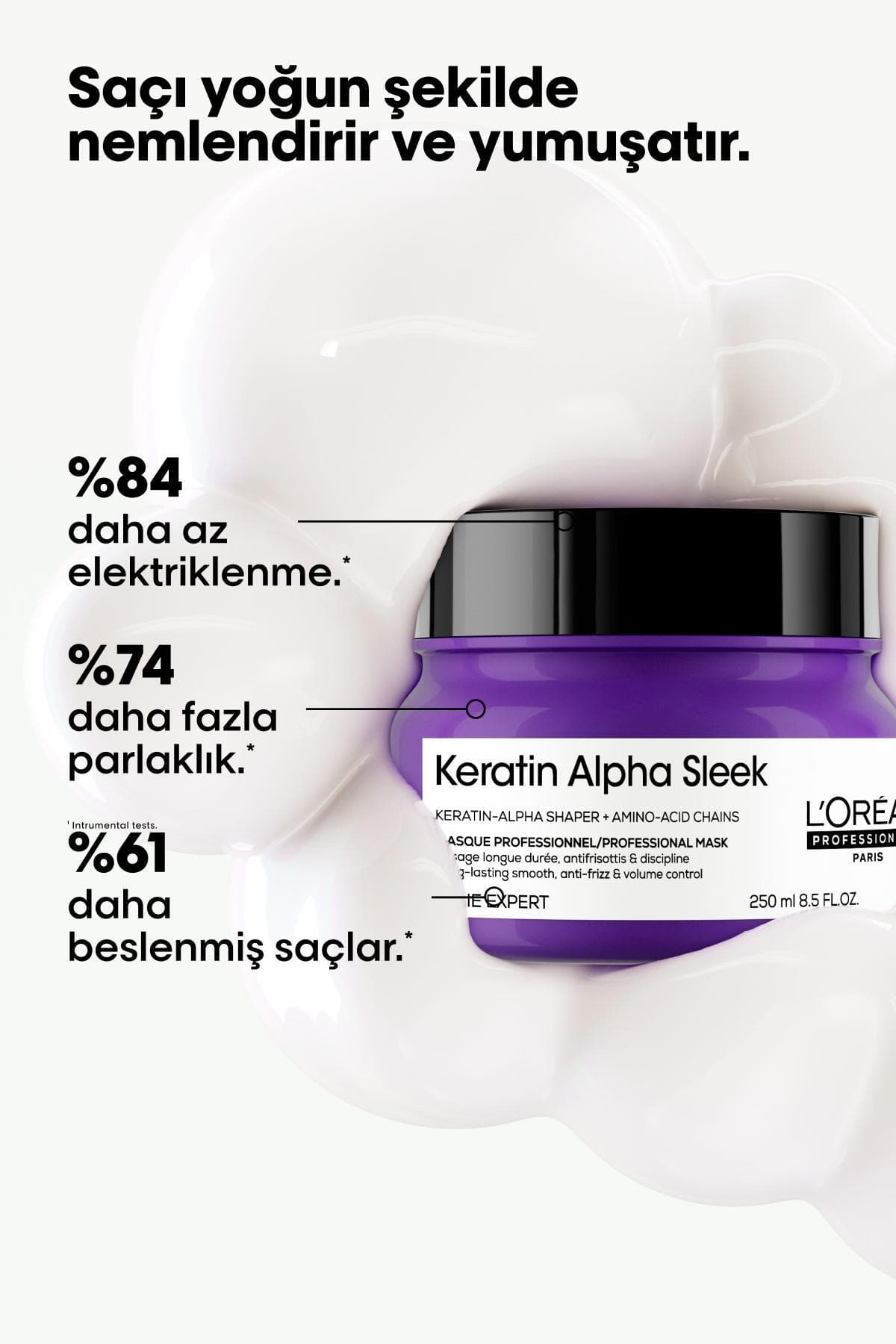 ماسک مو L'Oreal Professionnel Serie Expert Keratin Alpha Sleek تقویتکننده و صافکننده 250 ml ماسک مو L'Oreal Professionnel Serie Expert Keratin Alpha Sleek تقویتکننده و صافکننده 250 ml