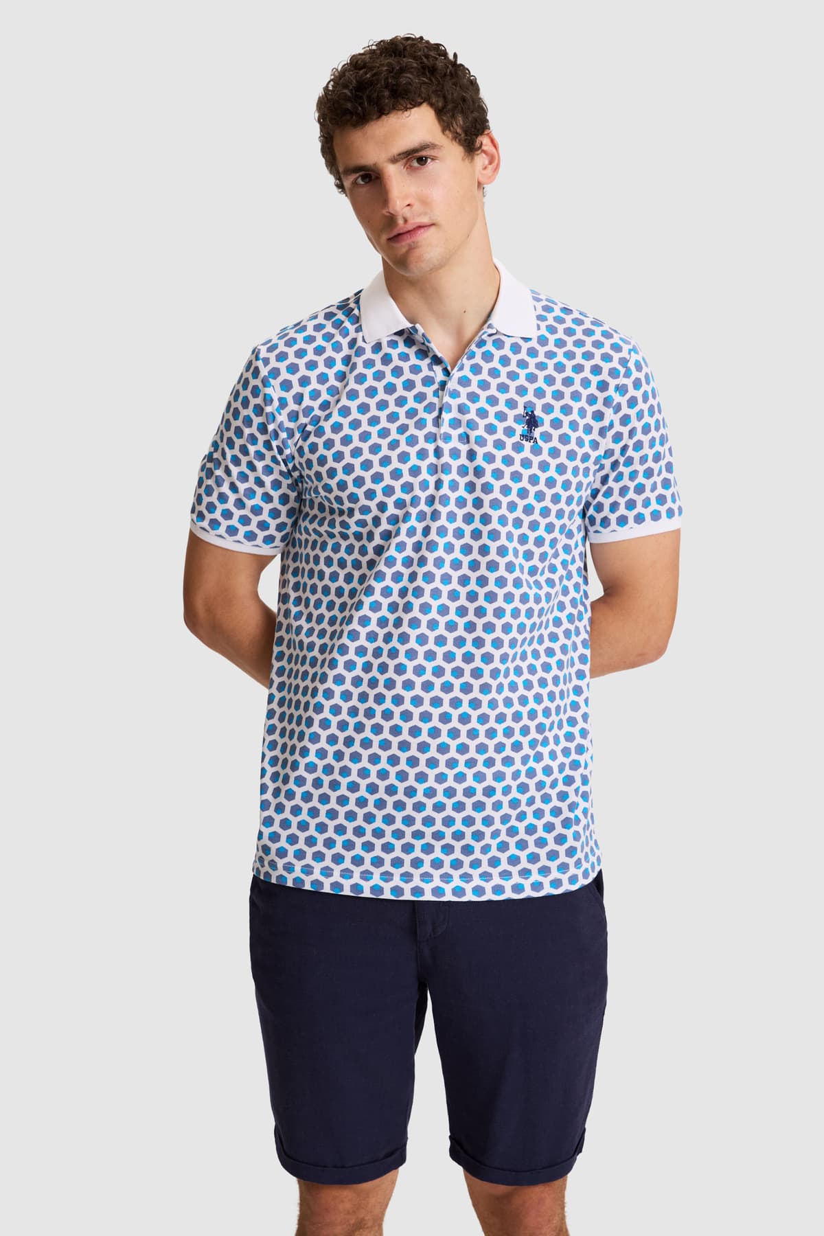 تیشرت یقه پولو مردانه U.S. Polo Assn. سفید فیت معمولی مدل 50326962-VR013 تیشرت یقه پولو مردانه U.S. Polo Assn. سفید فیت معمولی مدل 50326962-VR013