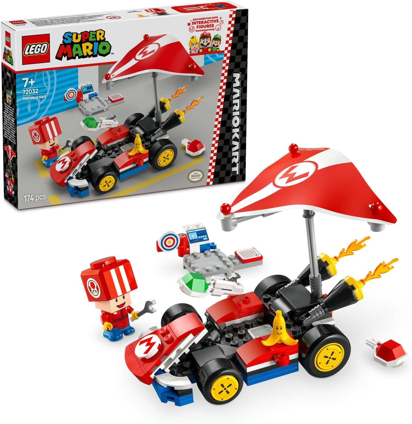 لگو Super Mario Mario Kart مدل 72032 با فیگور Toad لگو Super Mario Mario Kart مدل 72032 با فیگور Toad