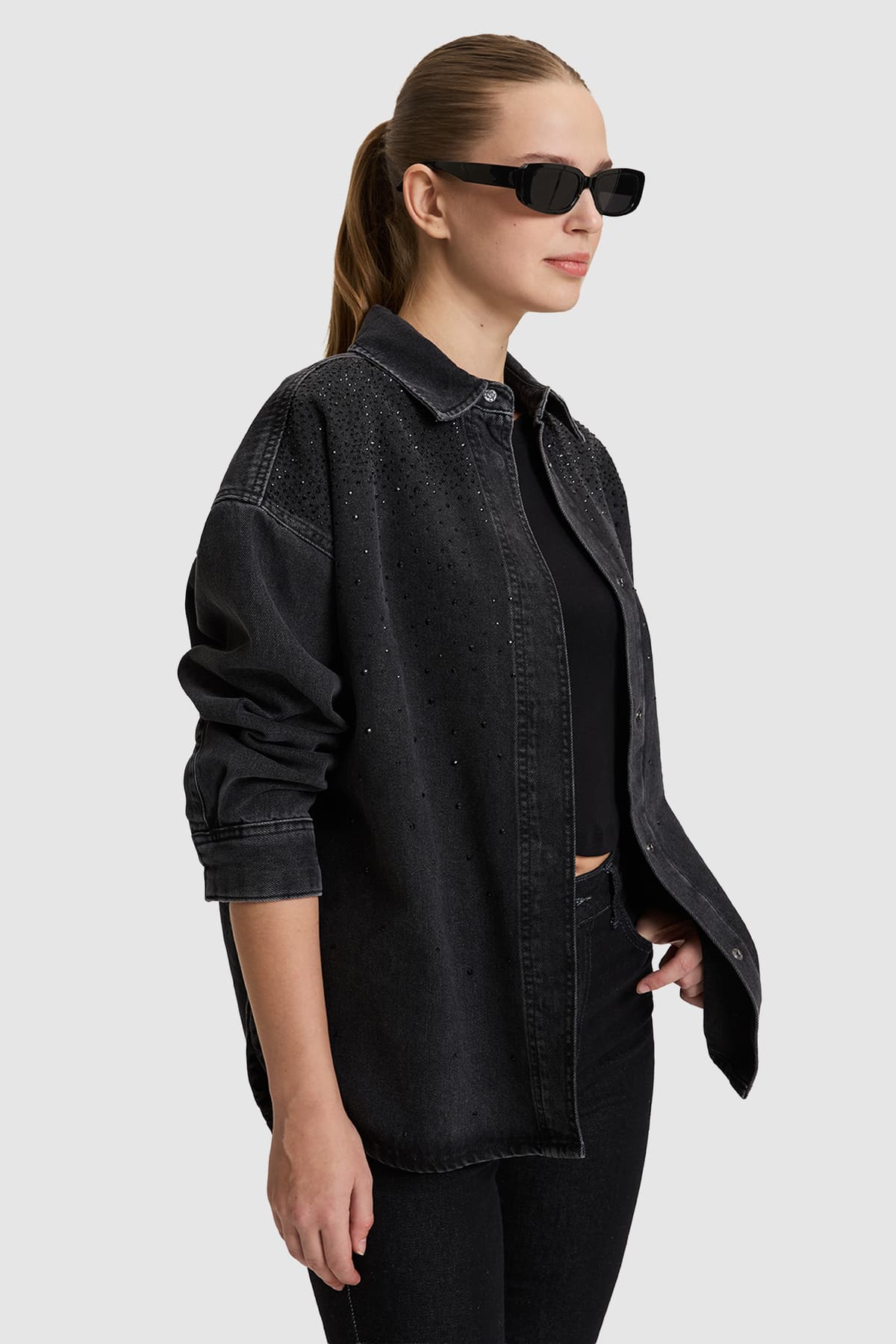 پیراهن زنانه U.S. Polo Assn. جین مشکی مدل 50329928-DN0027 پیراهن زنانه U.S. Polo Assn. جین مشکی مدل 50329928-DN0027