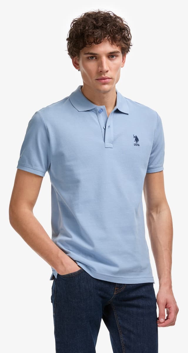 تیشرت مردانه U.S. Polo Assn. فیت اسلیم یقه پولو آبی بیسیک مدل 50322304-VR036 تیشرت مردانه U.S. Polo Assn. فیت اسلیم یقه پولو آبی بیسیک مدل 50322304-VR036