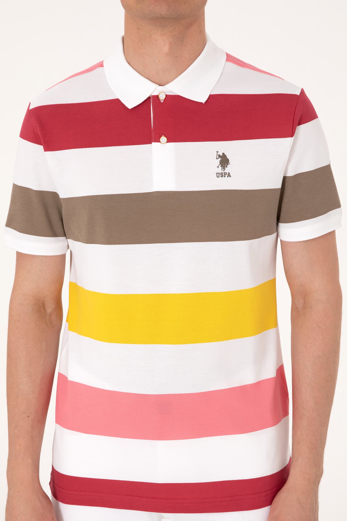 تیشرت مردانه U.S. Polo Assn. یقه پولو فیت معمولی قهوهای روشن مدل 50299945-VR052 تیشرت مردانه U.S. Polo Assn. یقه پولو فیت معمولی قهوهای روشن مدل 50299945-VR052