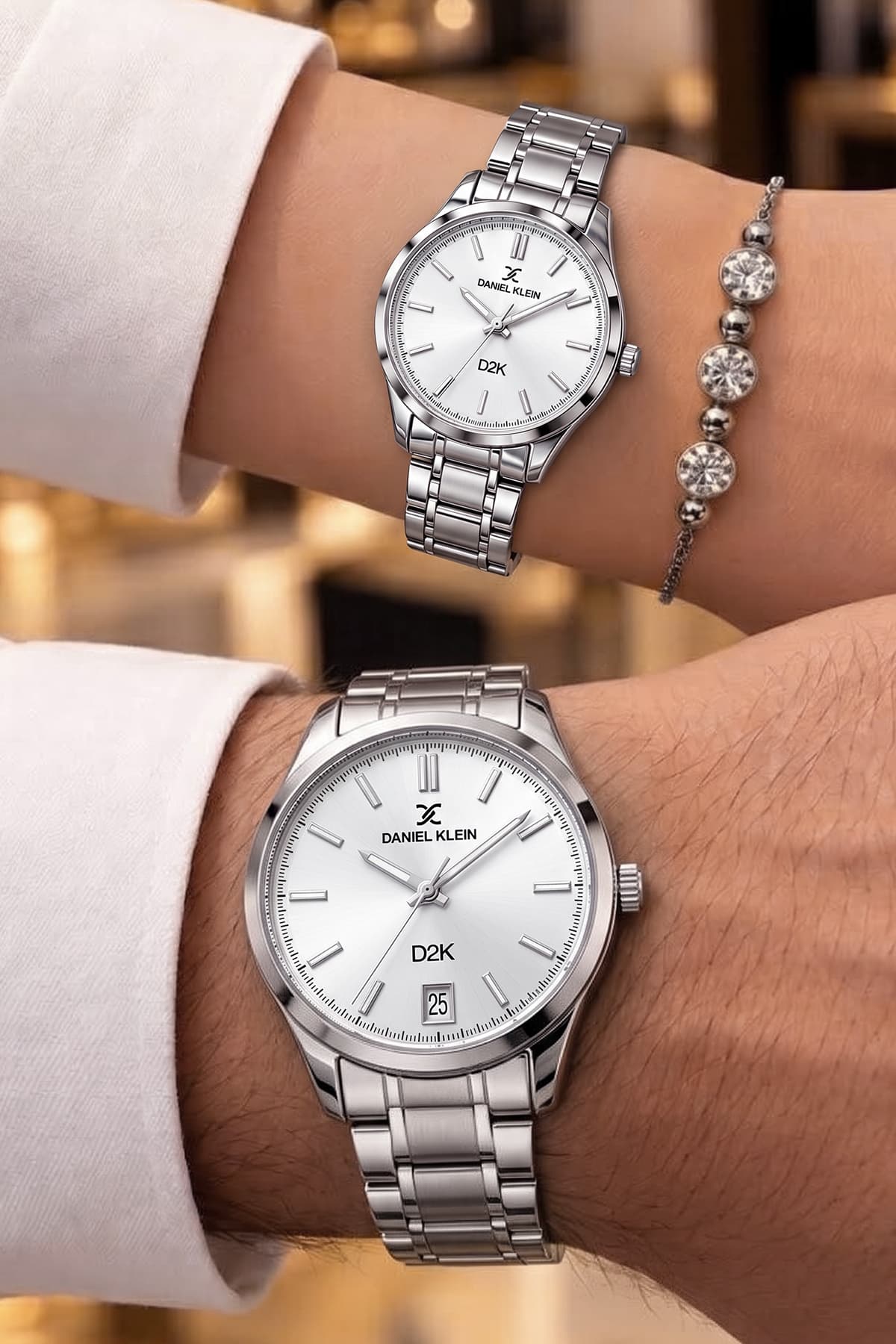 ست ساعت مچی زنانه Daniel Klein بند فولادی ضد آب مدل DKE2121C5 ست ساعت مچی زنانه Daniel Klein بند فولادی ضد آب مدل DKE2121C5