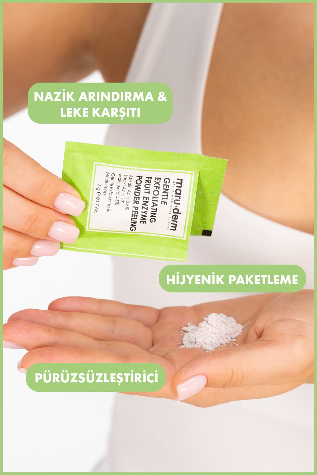 لایهبردار پودری پوست حساس Maru.Derm با آنزیمهای میوه AHA 60 G (اسید آزلائیک 0,8%+اسید لاکتیک 1%+اسید مالیک 0.5%) لایهبردار پودری پوست حساس Maru.Derm با آنزیمهای میوه AHA 60 G (اسید آزلائیک 0,8%+اسید لاکتیک 1%+اسید مالیک 0.5%)