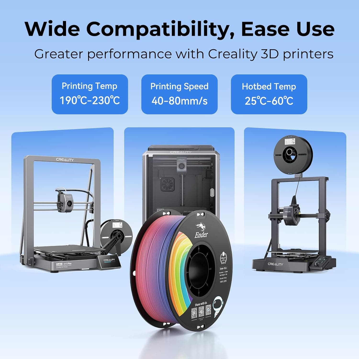 فیلامنت پرینتر سه بعدی Creality PLA+ مشکی 1.75 mm 1kg فیلامنت پرینتر سه بعدی Creality PLA+ مشکی 1.75 mm 1kg