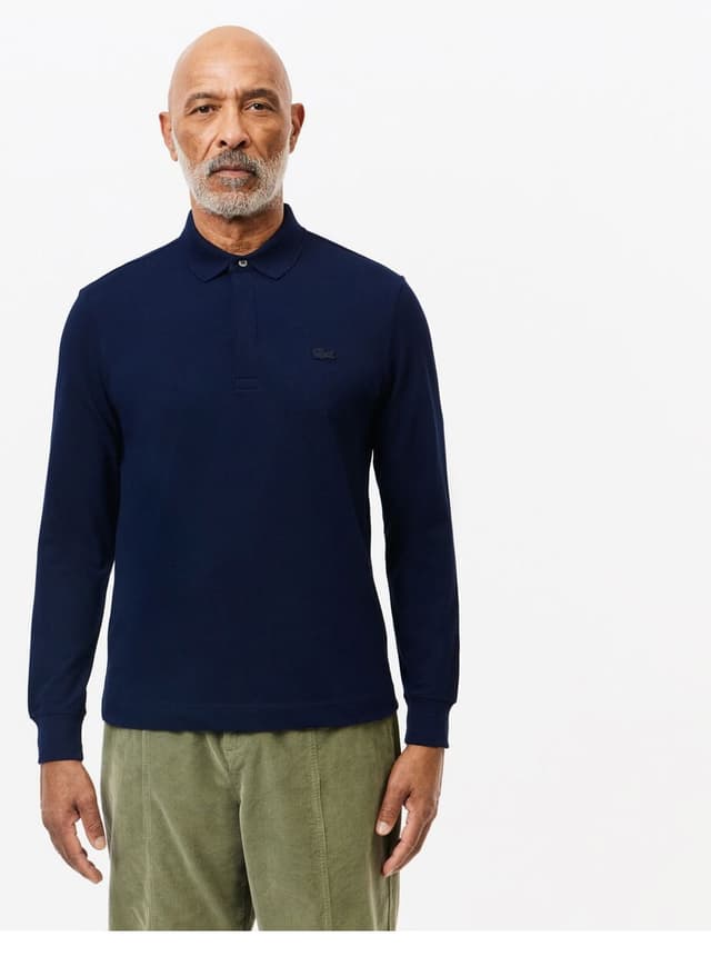 پولو مردانه Lacoste Paris آستین بلند فیت معمولی سرمهای پولو مردانه Lacoste Paris آستین بلند فیت معمولی سرمهای