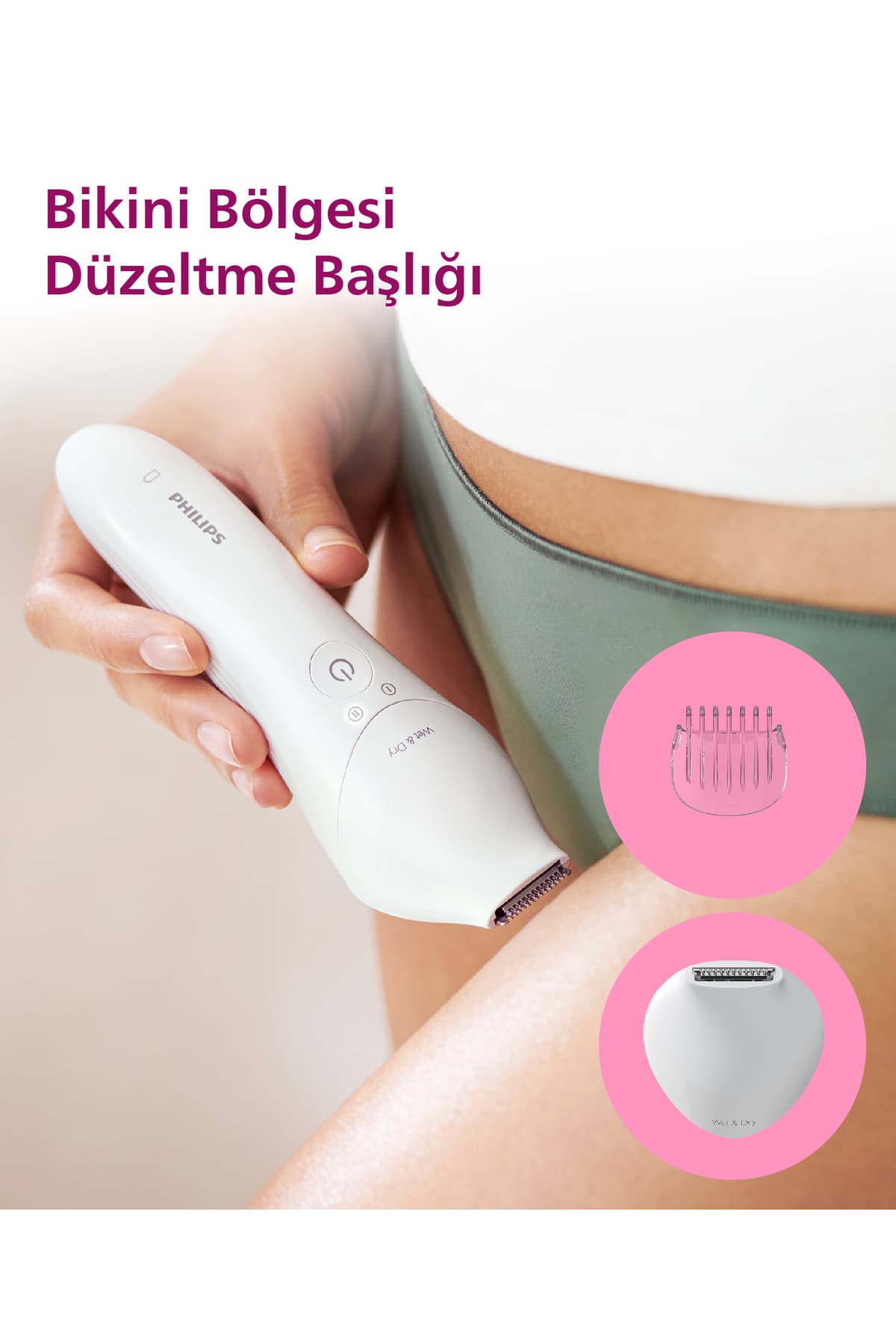 اپیلاتور Philips برای صورت، زیر بغل، بیکینی و پا، خشک و مرطوب، چراغدار و بیسیم مدل Bre720/05 اپیلاتور Philips برای صورت، زیر بغل، بیکینی و پا، خشک و مرطوب، چراغدار و بیسیم مدل Bre720/05