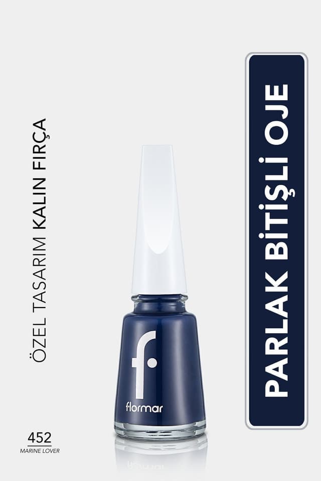 لاک ناخن Flormar با پیگمنت بالا و جلوه براق کلاسیک مدل 452 Marıne Lover New کد 8682536036139 لاک ناخن Flormar با پیگمنت بالا و جلوه براق کلاسیک مدل 452 Marıne Lover New کد 8682536036139