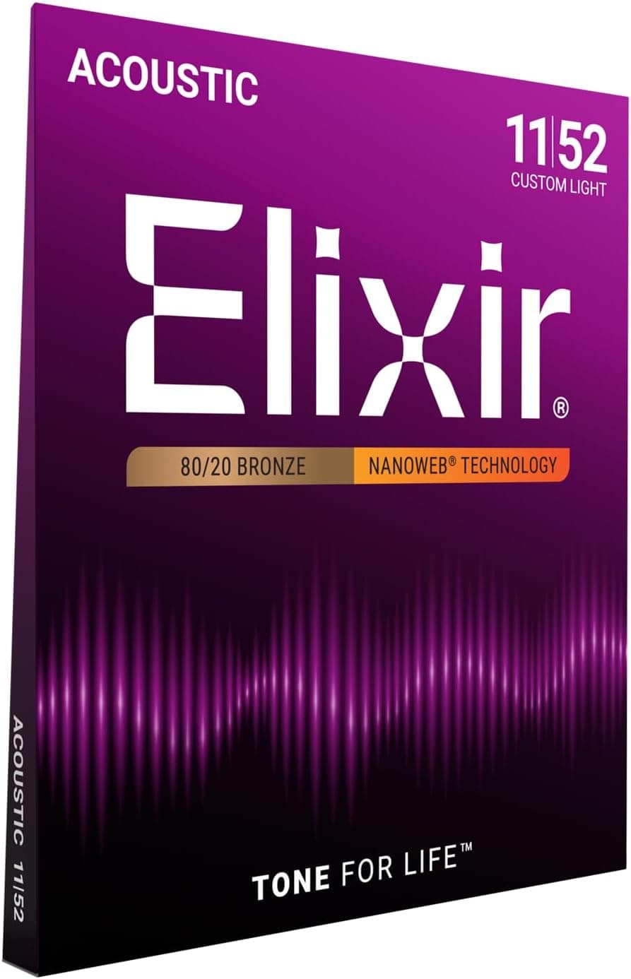 سیم گیتار آکوستیک Elixir برنز فسفر Nanoweb 11-52 مدل 16027 سیم گیتار آکوستیک Elixir برنز فسفر Nanoweb 11-52 مدل 16027