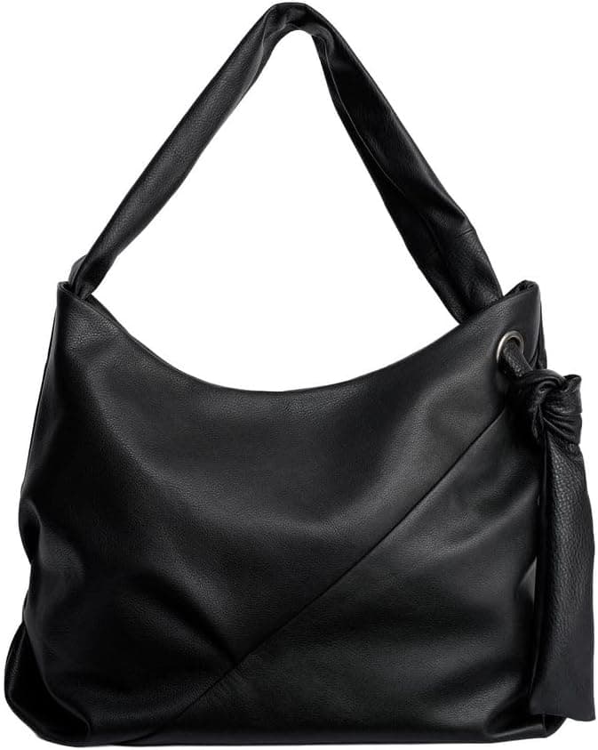 کیف توت زنانه ZARA چرمی مشکی سایز استاندارد کیف توت زنانه ZARA چرمی مشکی سایز استاندارد