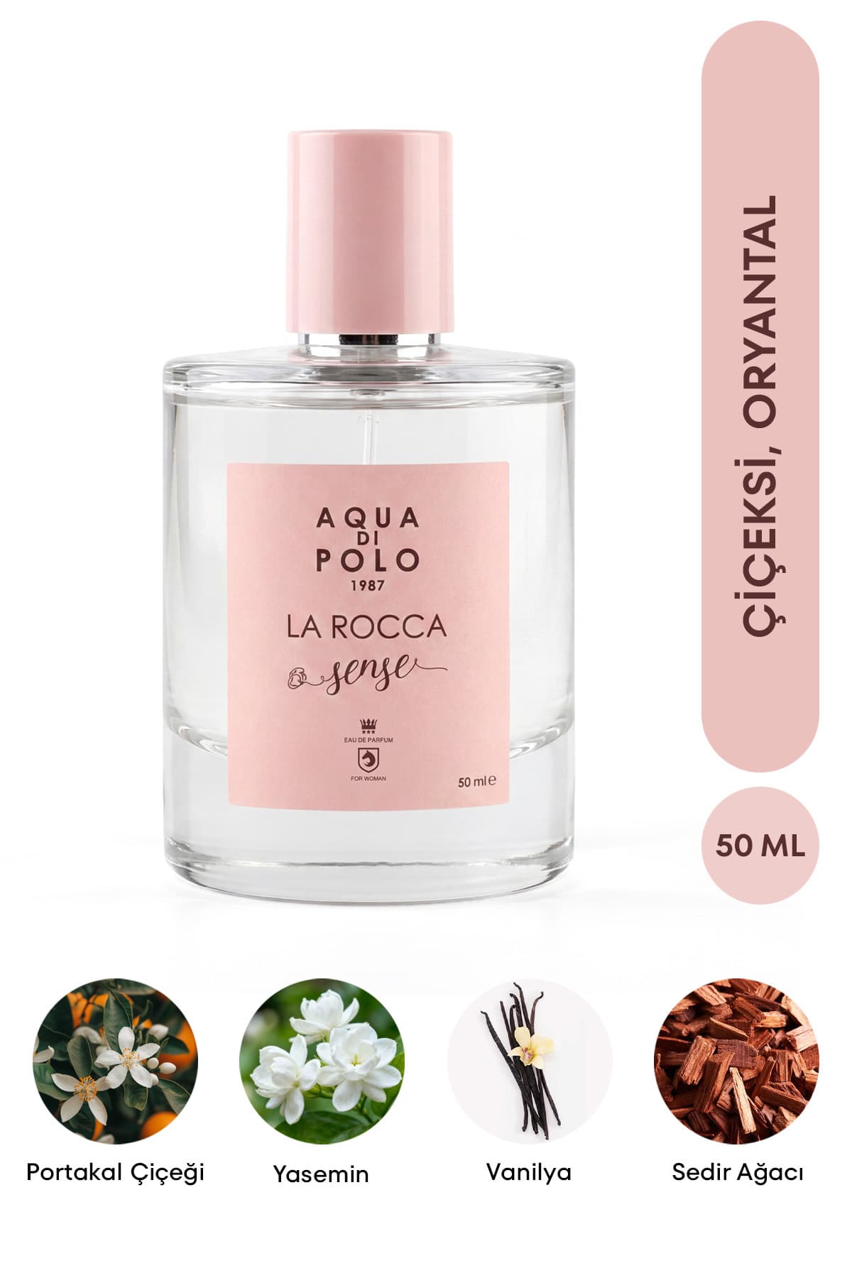 ادوپرفیوم زنانه Aqua Di Polo 1987 La Rocca Sense با رایحه گلدار و شرقی 50 ml ادوپرفیوم زنانه Aqua Di Polo 1987 La Rocca Sense با رایحه گلدار و شرقی 50 ml