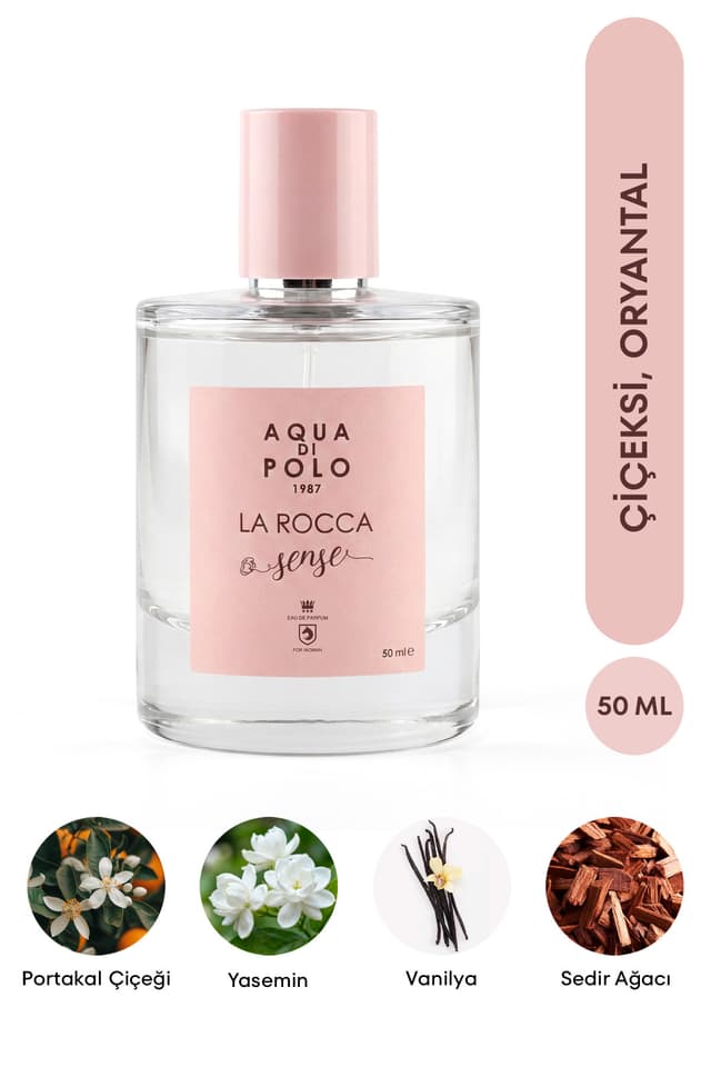 ادوپرفیوم زنانه Aqua Di Polo 1987 La Rocca Sense با رایحه گلدار و شرقی 50 ml ادوپرفیوم زنانه Aqua Di Polo 1987 La Rocca Sense با رایحه گلدار و شرقی 50 ml