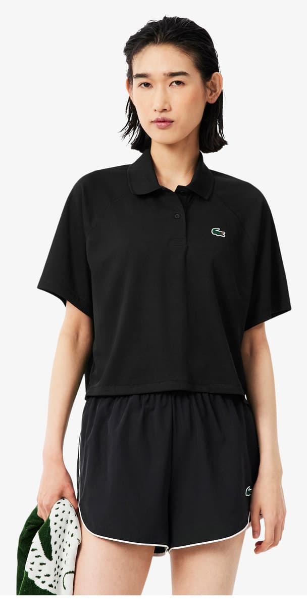 پولوشرت زنانه Lacoste SPORT فیت ریلکس Ultra Dry مشکی پولوشرت زنانه Lacoste SPORT فیت ریلکس Ultra Dry مشکی