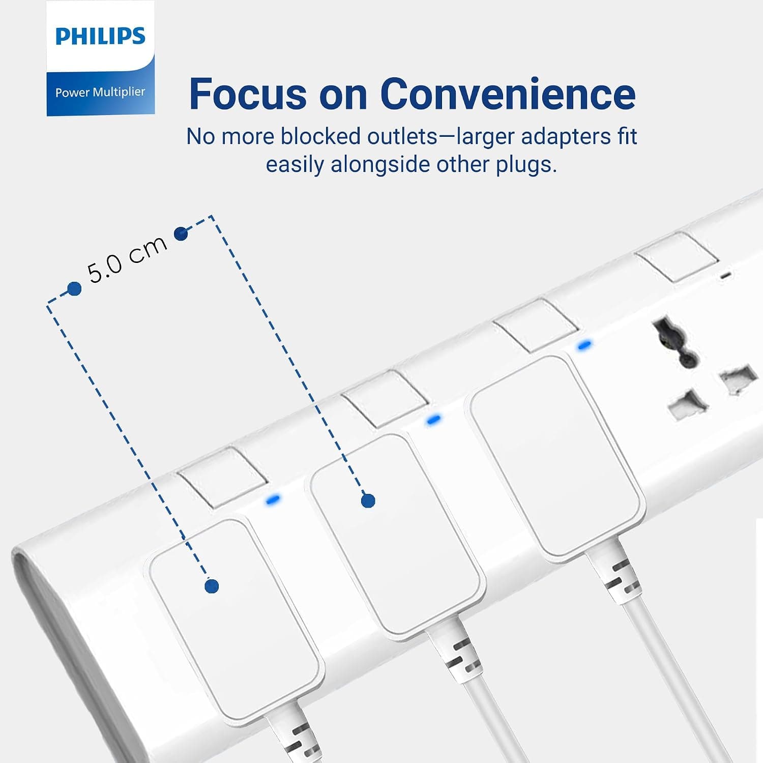 چندراهی برق یونیورسال ۶ خانه PHILIPS با کلیدهای مجزا و کابل 3M، مدل 6UV-3m چندراهی برق یونیورسال ۶ خانه PHILIPS با کلیدهای مجزا و کابل 3M، مدل 6UV-3m