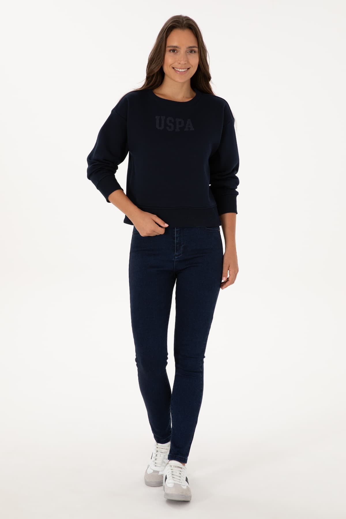 سویشرت زنانه U.S. Polo Assn. سرمهای یقه گرد بیسیک مدل 50307752-VR033 سویشرت زنانه U.S. Polo Assn. سرمهای یقه گرد بیسیک مدل 50307752-VR033