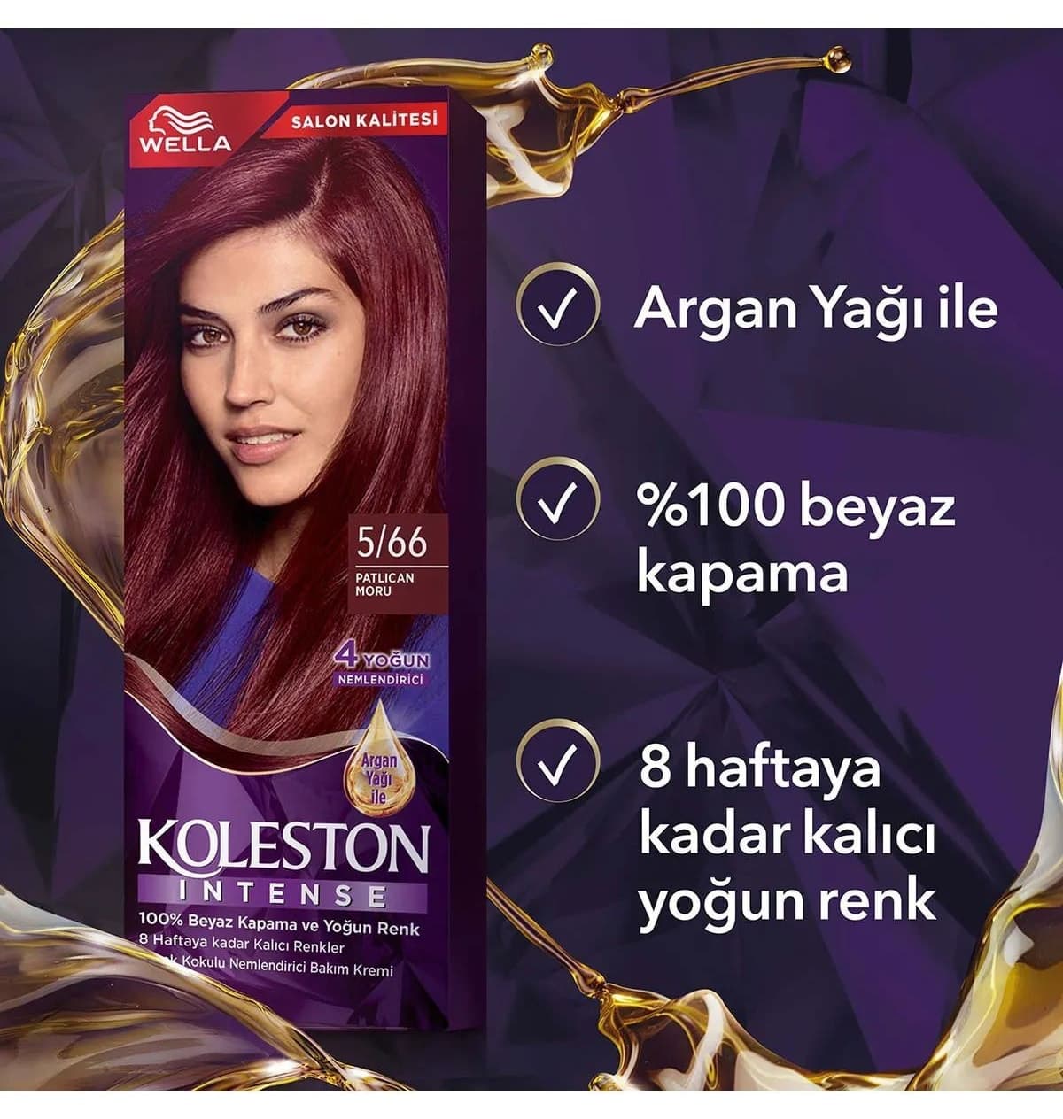 رنگ مو زنانه Wella Koleston Intense بنفش بادمجانی مدل 5/66 رنگ مو زنانه Wella Koleston Intense بنفش بادمجانی مدل 5/66