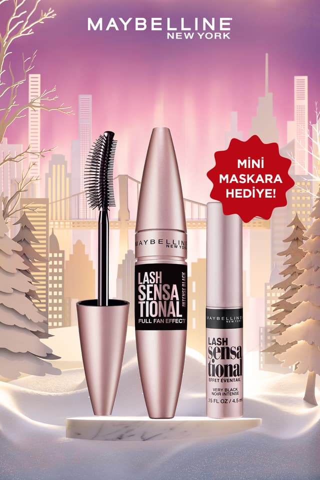 ریمل Maybelline New York Lash Sensational رنگ مشکی به همراه نسخه مینی ریمل Maybelline New York Lash Sensational رنگ مشکی به همراه نسخه مینی