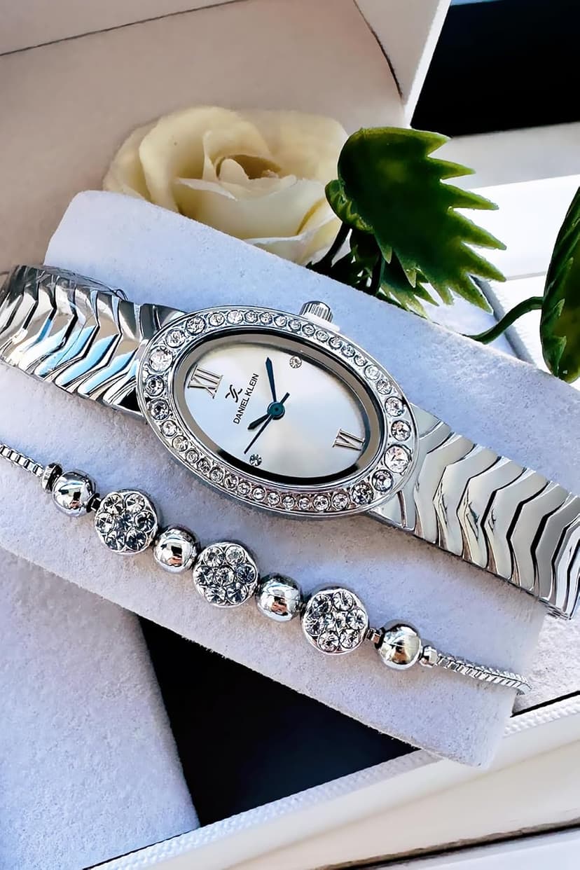 ساعت مچی زنانه Daniel Klein بند فولادی نقرهای قاب بیضی ضدآب مدل Dkby2034C4 ساعت مچی زنانه Daniel Klein بند فولادی نقرهای قاب بیضی ضدآب مدل Dkby2034C4