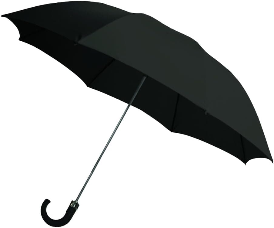 چتر Rainbrella دو لایه تاشو خودکار با کاور و دسته قلابدار پلاستیکی 107 cm مشکی چتر Rainbrella دو لایه تاشو خودکار با کاور و دسته قلابدار پلاستیکی 107 cm مشکی
