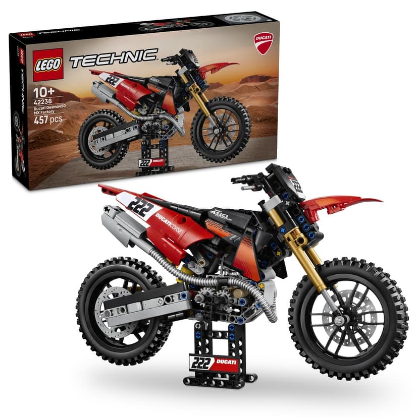 لگو Technic Ducati Desmo450 MX Factory موتورسیکلت مدل 42238 (457 قطعه) لگو Technic Ducati Desmo450 MX Factory موتورسیکلت مدل 42238 (457 قطعه)