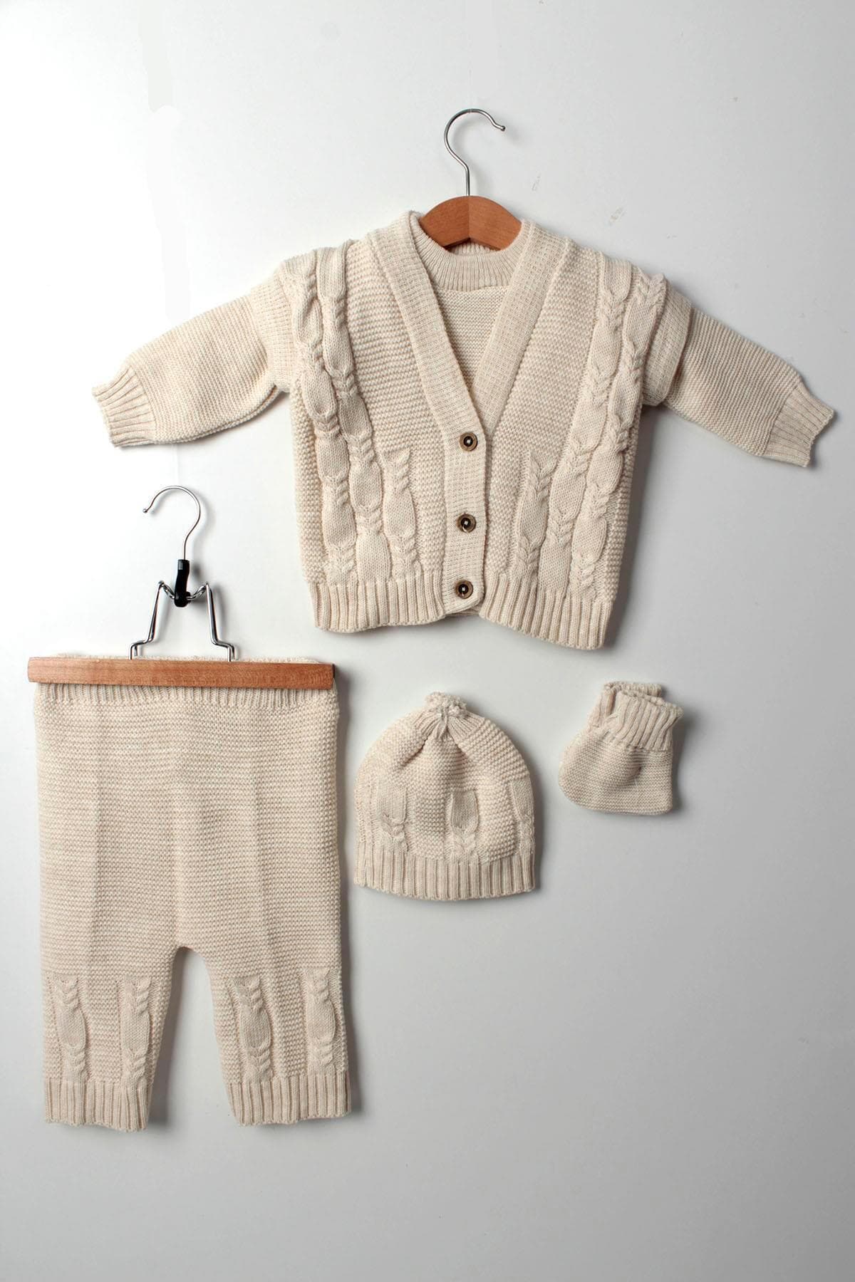 ست نوزادی بافتنی ۵ تکه دخترانه و پسرانه Çocuksan Baby&Kids Wear بژ ست نوزادی بافتنی ۵ تکه دخترانه و پسرانه Çocuksan Baby&Kids Wear بژ
