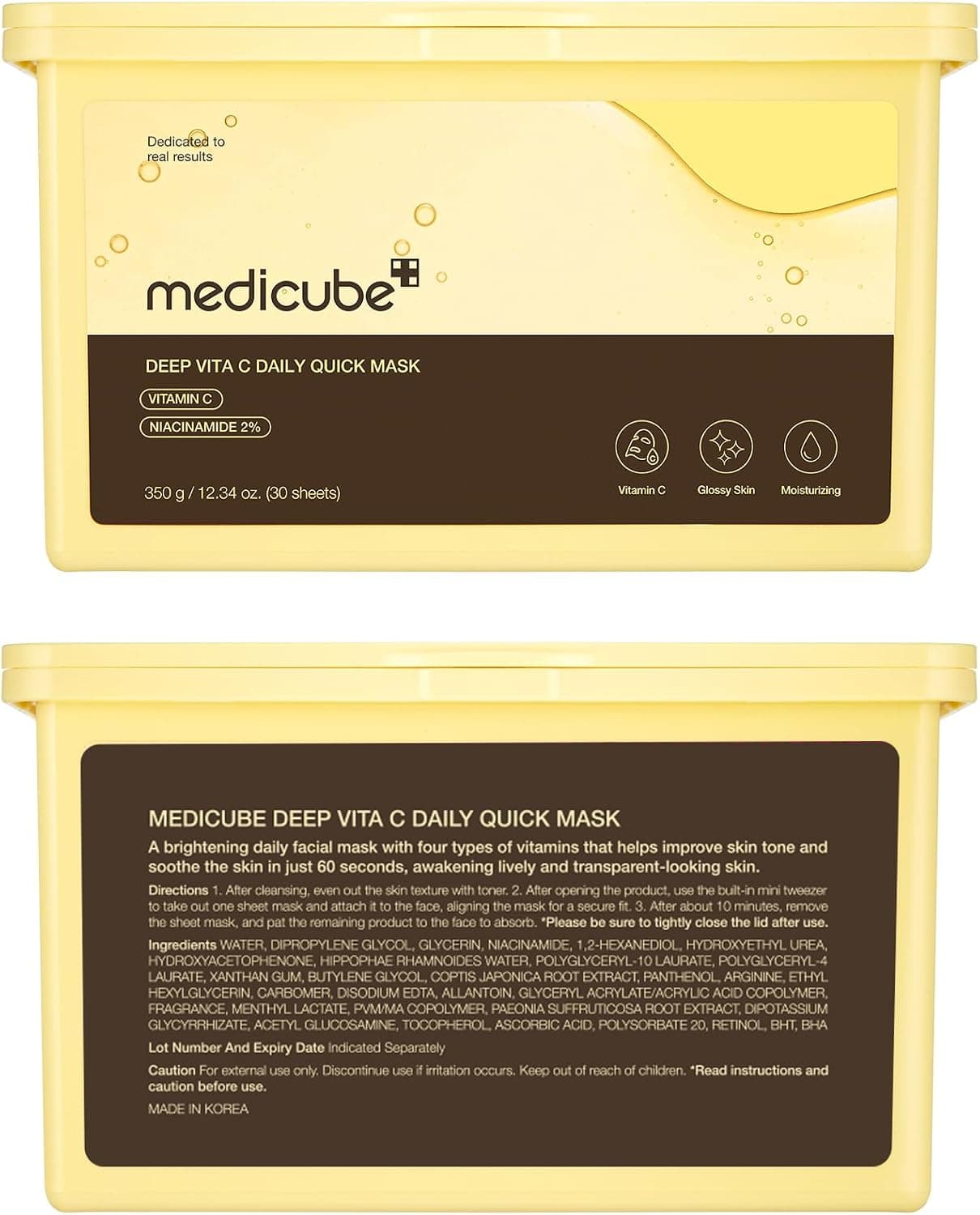 ماسک ورقهای صورت Medicube Deep Vita C Daily Quick 30 عددی کرهای ماسک ورقهای صورت Medicube Deep Vita C Daily Quick 30 عددی کرهای