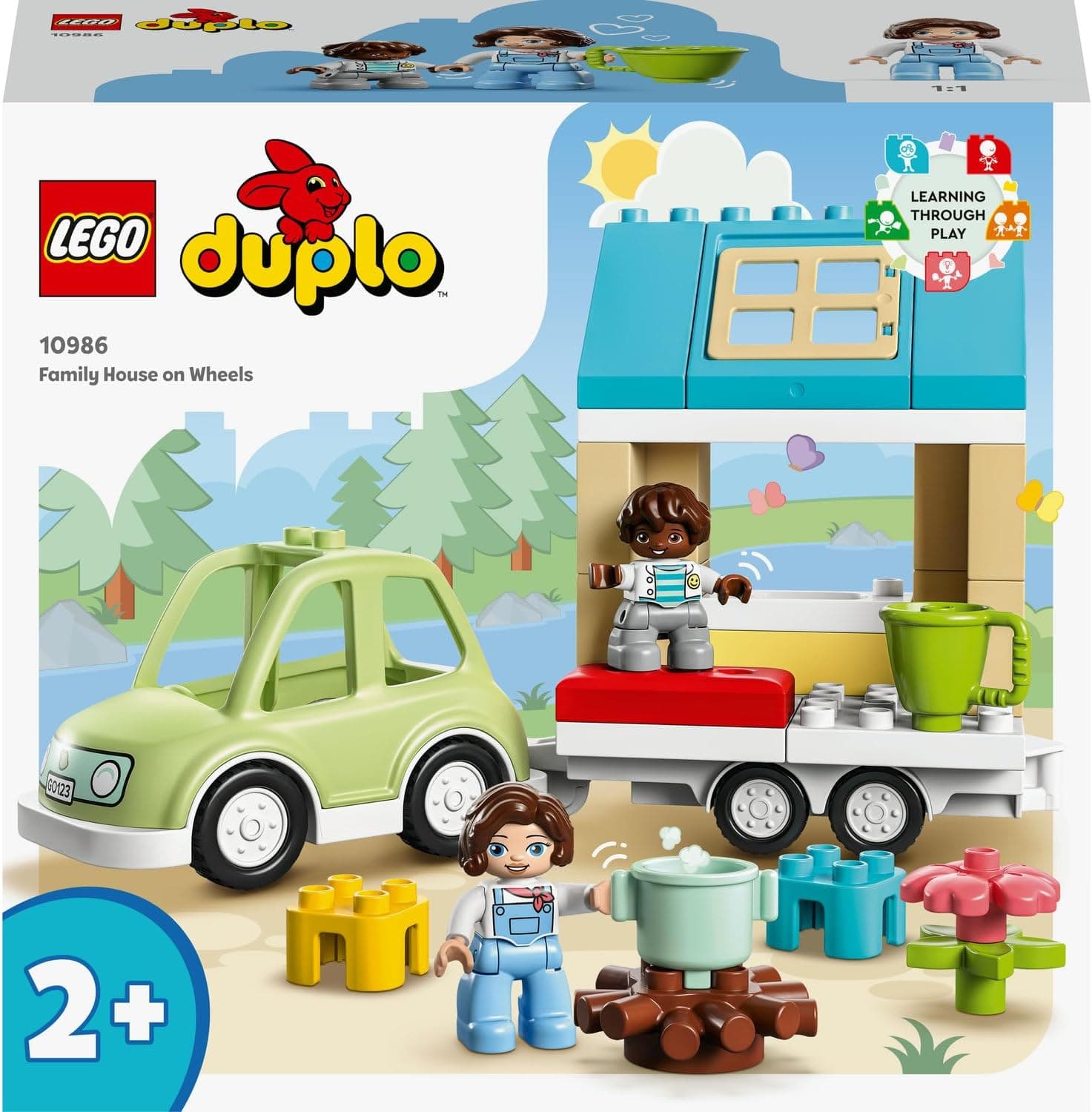 لگو DUPLO خانه خانوادگی چرخدار کودک ، مناسب 2 سال به بالا، مدل 10986، 31 قطعه لگو DUPLO خانه خانوادگی چرخدار کودک ، مناسب 2 سال به بالا، مدل 10986، 31 قطعه