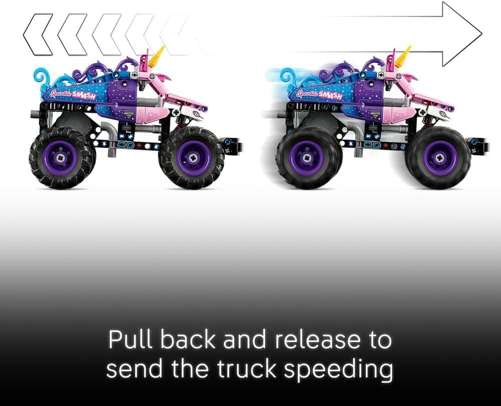 لگو Technic Monster Jam Sparkle Smash با قابلیت Pull-Back مدل 42220 لگو Technic Monster Jam Sparkle Smash با قابلیت Pull-Back مدل 42220