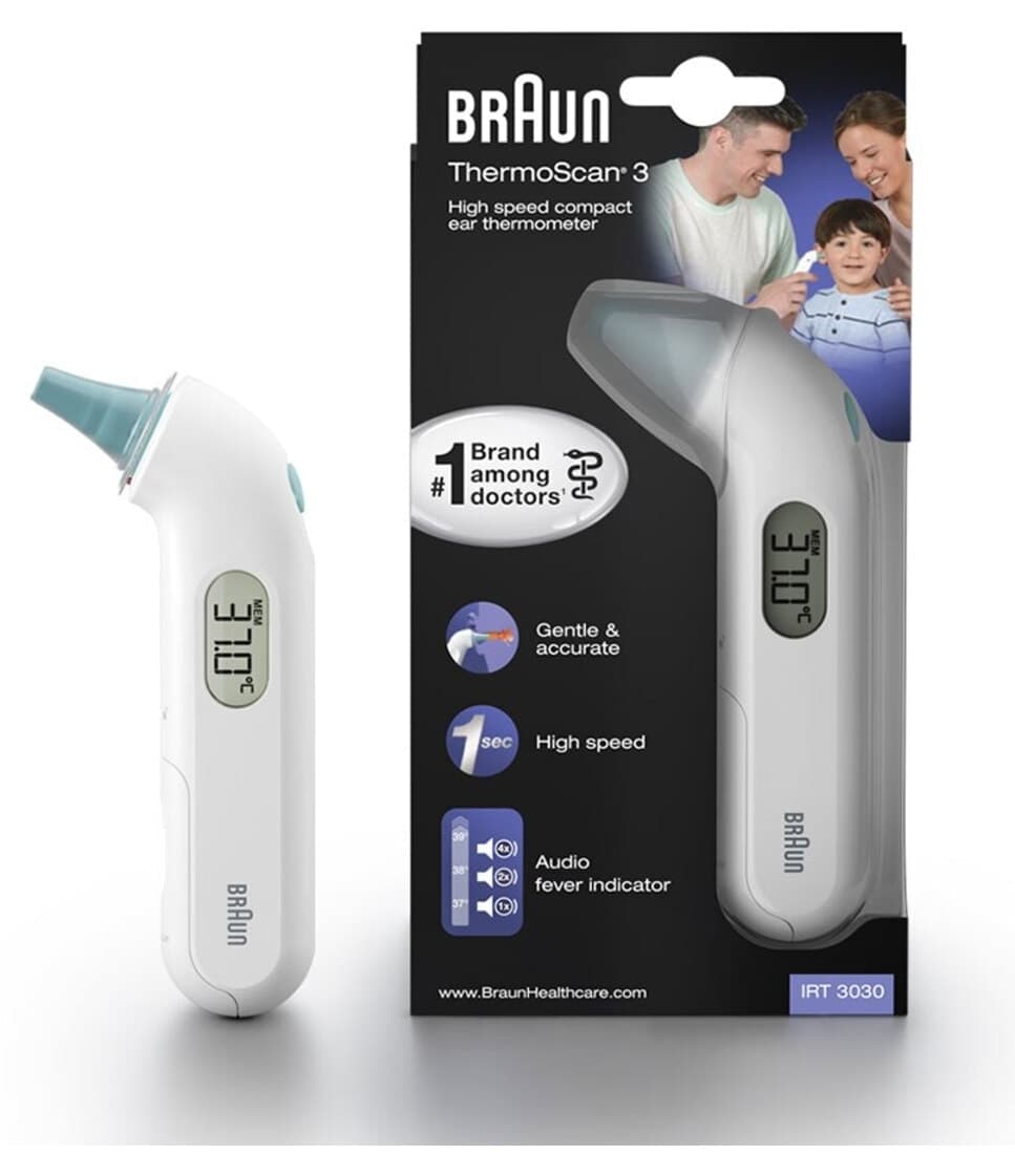 ترمومتر تب گوشی Braun Thermoscan مدل IRT-3030 ترمومتر تب گوشی Braun Thermoscan مدل IRT-3030